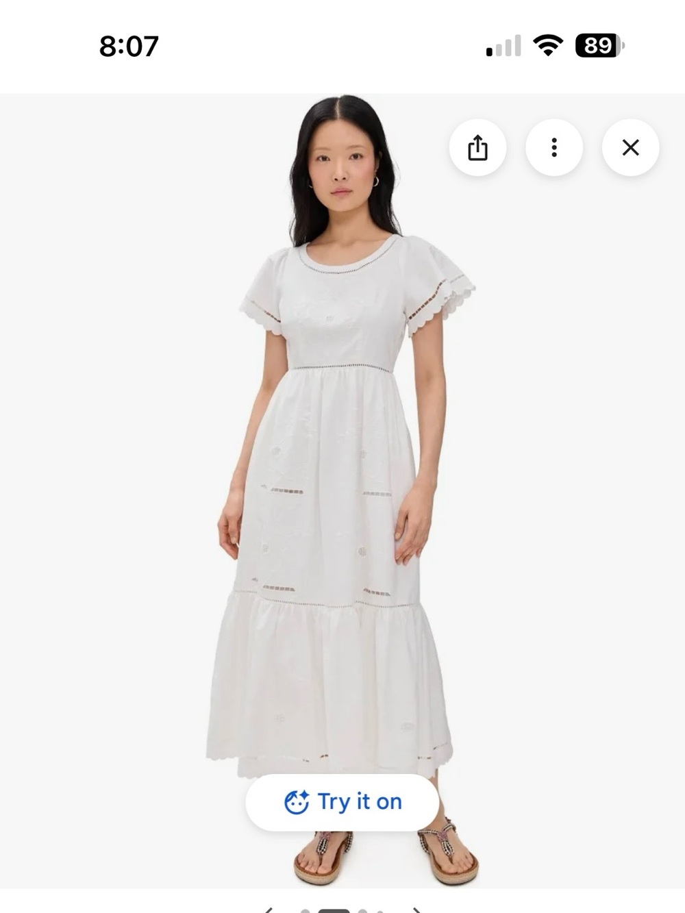 HUNTER BELL White Embroidered Maxi Dress
